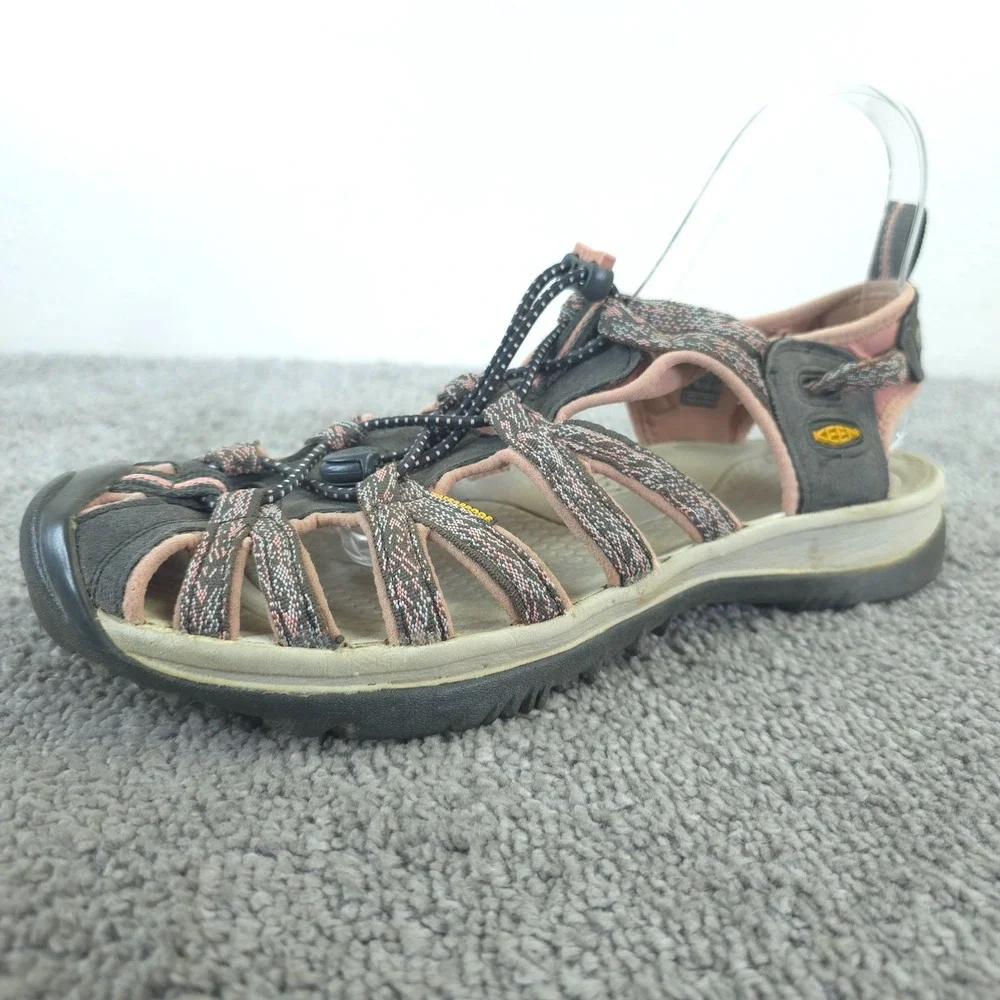 KEEN Whisper Sport Sandals Womens Size 10 Waterproof Hiking Shoes Gray Pink